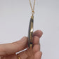 Collier en Plaqué Or, serti d'une Labradorite. Pièce unique
