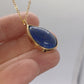 Collier en Plaqué Or, serti d'une Lapis Lazuli. Pièce unique