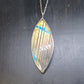 Collier en Argent Massif et Labradorite Marquise. Pièce unique