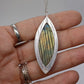 Collier en Argent Massif et Labradorite Marquise. Pièce unique
