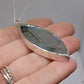 Collier en Argent Massif et Labradorite Marquise. Pièce unique