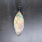 Collier en Argent Massif et Labradorite Marquise. Pièce unique