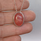 Collier en Argent Massif et Rhodochrosite.