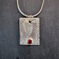 Collier en Argent Massif et Grenat. Pièce unique