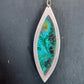 Collier en Argent Massif et Chrysocolle Marquise. Pièce unique