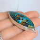 Collier en Argent Massif et Chrysocolle Marquise. Pièce unique