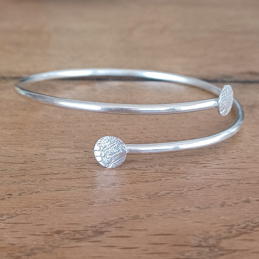Bracelet Jonc ouvert en Argent Massif