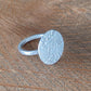 Bague Pastille en Argent Massif, motif dentelle