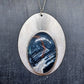 Collier sautoir solaire en Argent Massif et Agate. Pièce unique