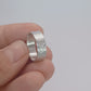 Bague Anneau Plume en Argent Massif, motif dentelle