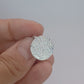 Bague Pastille en Argent Massif, motif dentelle