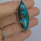 Collier en Argent Massif et Chrysocolle Marquise. Pièce unique