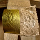Bracelet médaille en Plaqué Or, motif dentelle