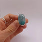 Bague large motif dentelle en Argent Massif avec Emeraude naturelle