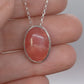 Collier en Argent Massif et Rhodochrosite.