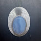 Collier solaire en Argent Massif et Calcédoine bleue. Pièce unique