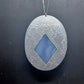 Collier solaire en Argent Massif et Calcédoine bleue. Pièce unique