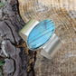 Bracelet Manchette large en Argent Massif et Labradorite bleue. Pièce unique