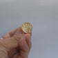 Bague Pastille en Plaqué Or, motif dentelle