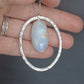 Collier Eclipse en Argent Massif et Pierre de lune. Pièce unique